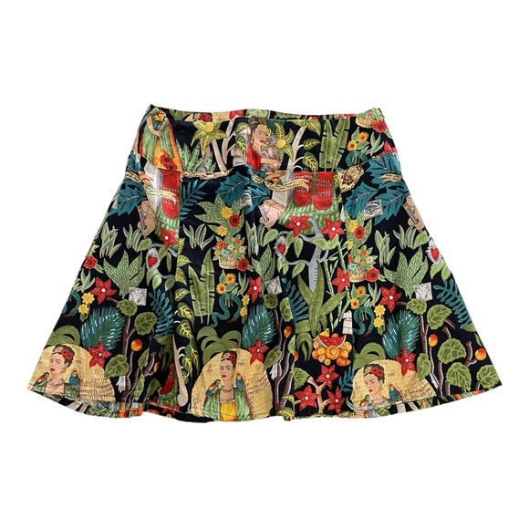 Artsy Frida Khalo Print A-Line Mini Skirt - Picture 6 of 6